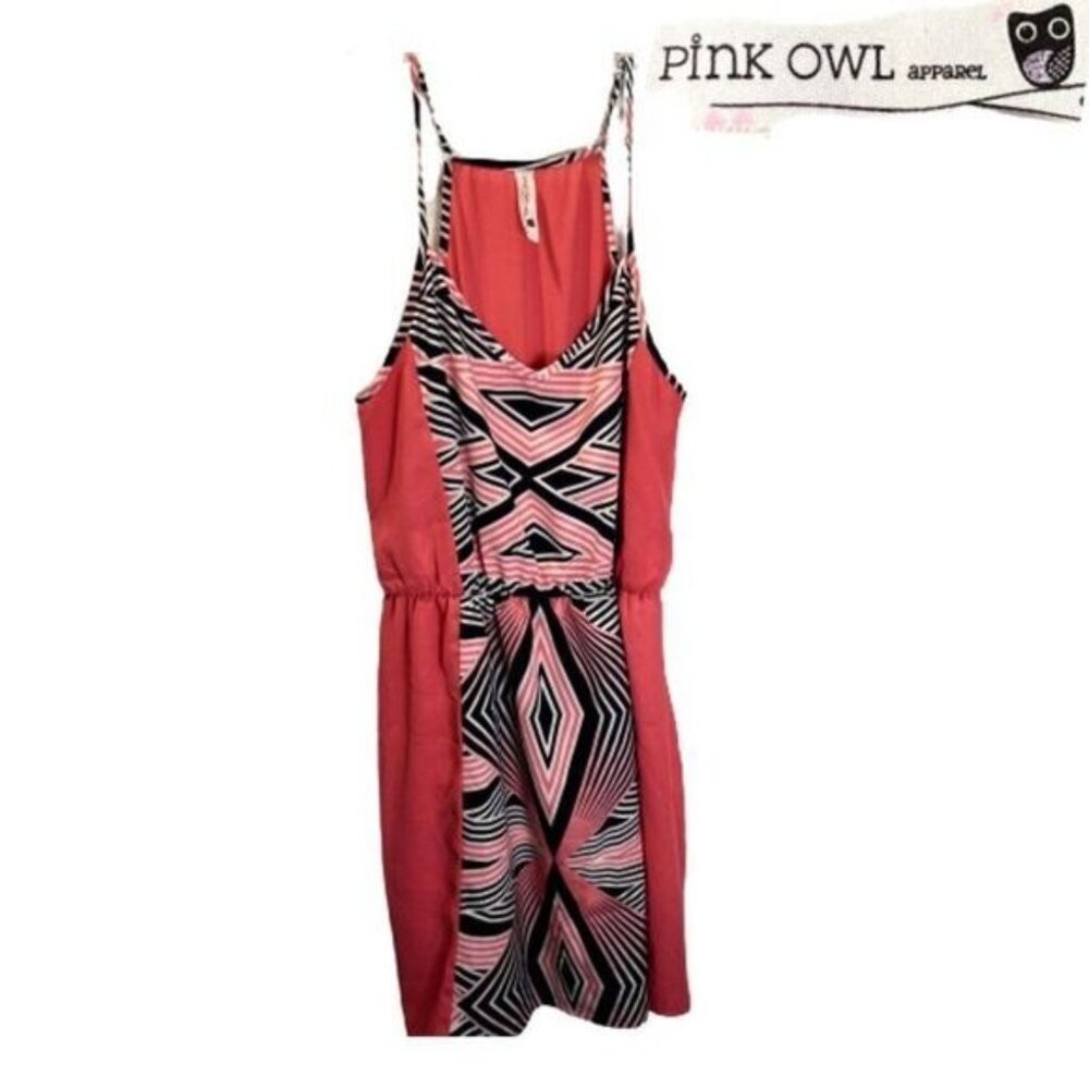 Pink Owl Apparel Women's Sleeveless Printed V Neck Spaghetti Strap‎ Summer